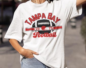 Tampa Bay Football Vintage T-Shirt, Tampa Bay Buccaneer Throwback Tee, Unisex Retro Buccaneer Crewneck, Tampa Bay Fan Gift, Game Day Shirt