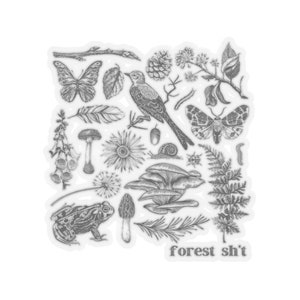 Forest Sh*t Sticker, Forest Sticker, Nature Sticker, Cottagecore Sticker, Woodland Nature Sticker, Outdoor Lover Sticker