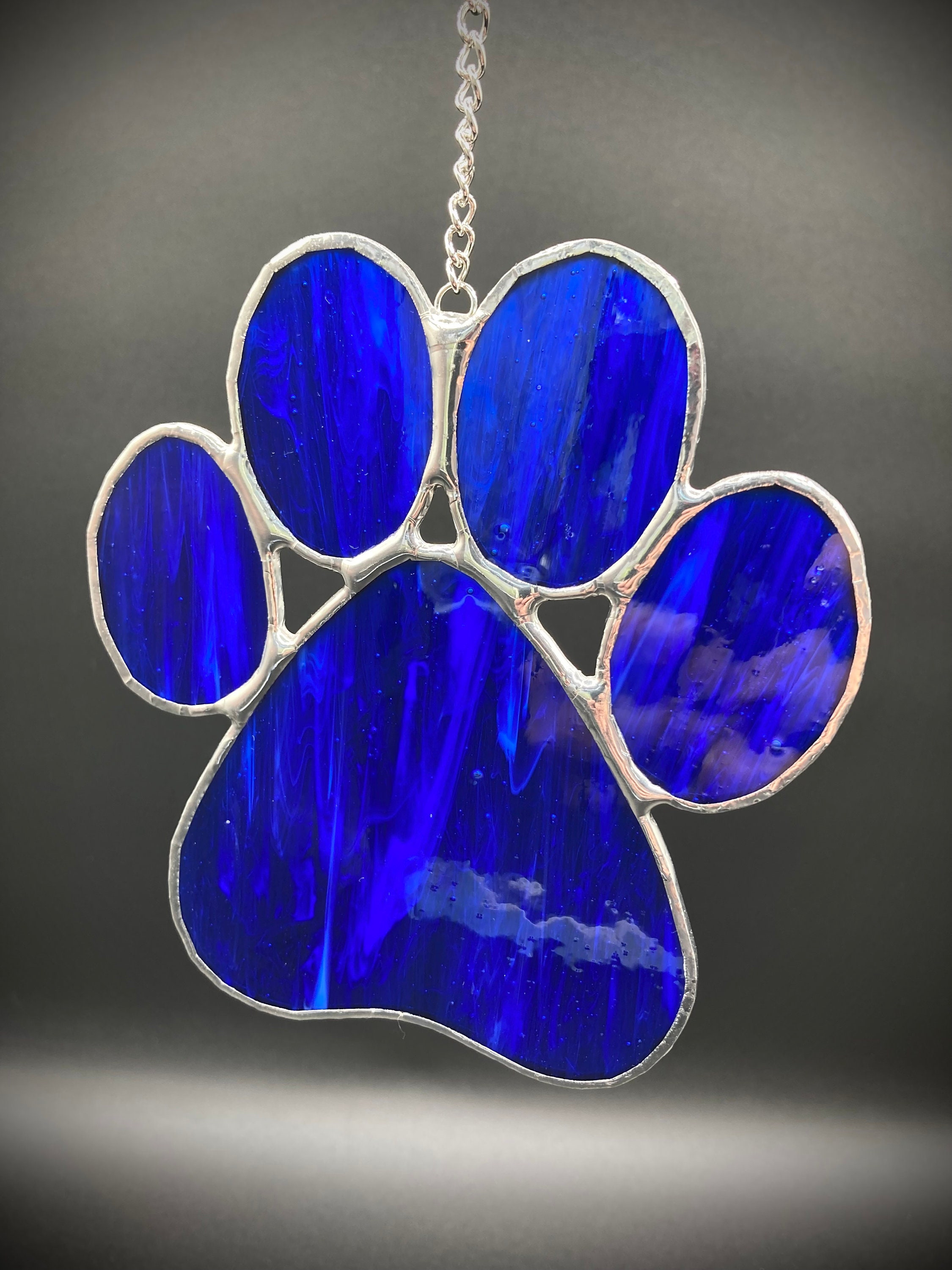True Handmade Stained Glass Paw Prints Homemade Stain Glass Paw Prints