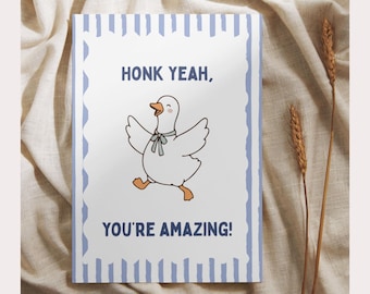 Funny Goose Printable Thank You Card | Appreciation Card