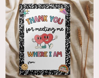Paraeducator Appreciation Card Printable, School Support Staff Thank You Card, Gift for Para