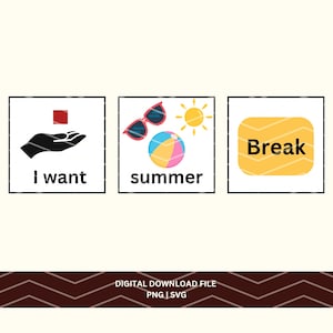 Grappige laatste schooldag png-svg, speciaal onderwijs leraar ontwerpbestand, ontwerp communicatiekaarten, ik wil zomervakantie ontwerp