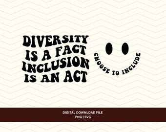 Retro Diversity Inclusion PNG SVG, Groovy Shirt Design (Digital Download)