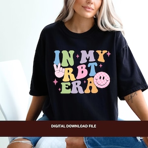 Retro In My RBT Era png svg file, Spring Aba Behavior Technician PNG, Behavior Therapist svg png, Design for Shirts Sublimation