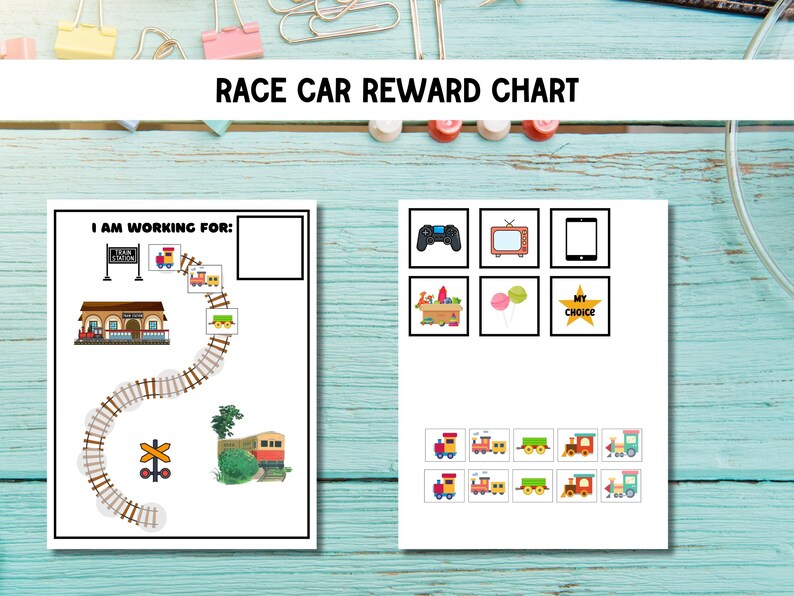 Kids Train Reward Chart Digital Download | Behavior and Teaching ...
