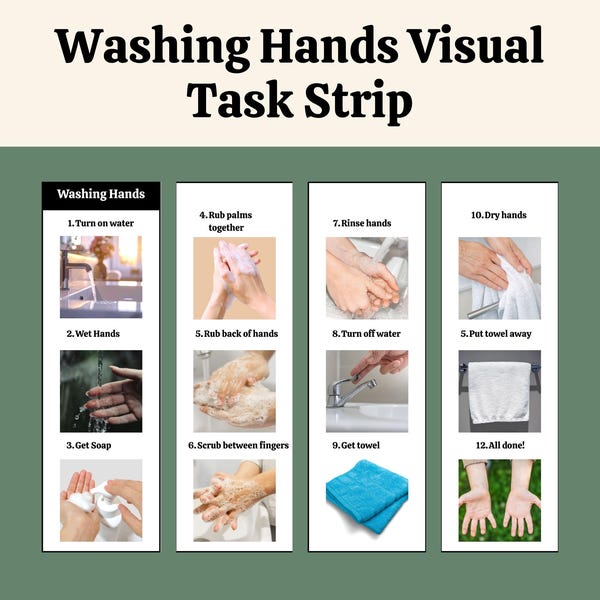 Washing Hands Visual - Etsy