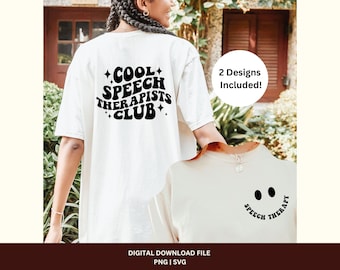 Speech Therapy Designs Bundle, PNG SVG Files (Digital Download)