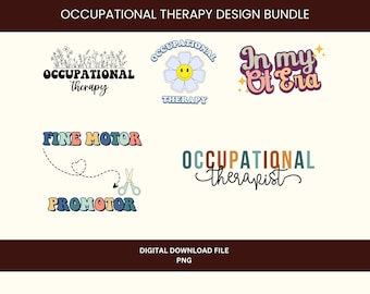 Occupational Therapy Design Bundle, OT PNG SVG Files (Digital Download)