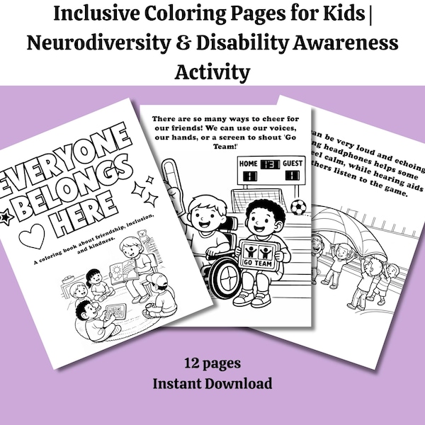 Disability Coloring Sheets - Etsy