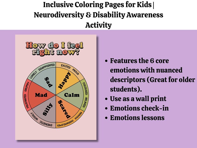 Printable Emotion Wheel & Feelings Chart | Social Emotional Learning ...