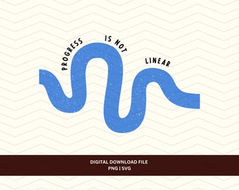 Progress is Not Linear png svg file, Aba therapy Design, Rbt Bcba T-shirt Tumbler svg png, Special Education