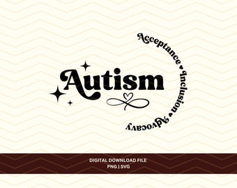 Autism Acceptance SVG, Advocacy and Inclusion PNG (Digital Download)