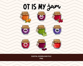 Occupational Therapy OT is My Jam Design, PNG SVG (Digital Download)