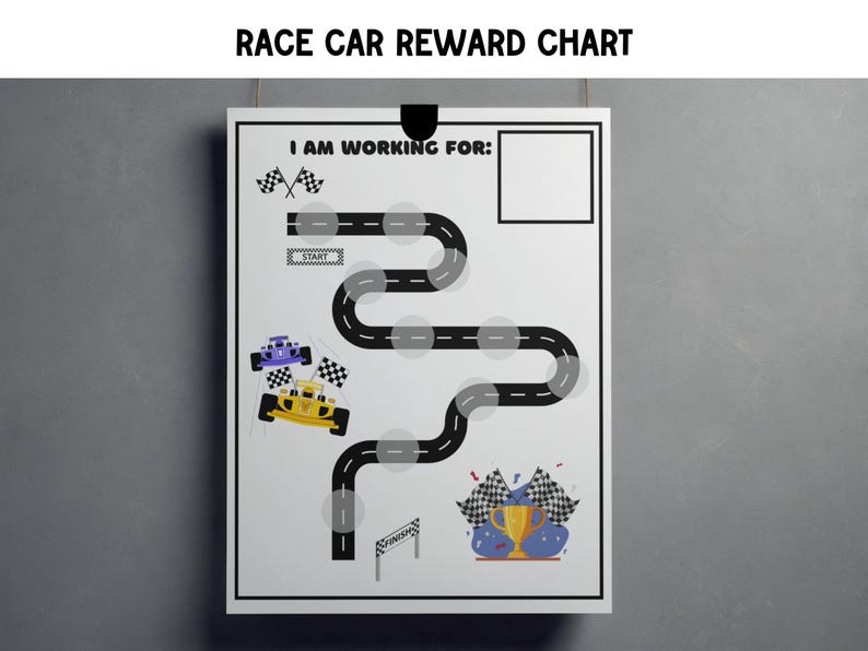 Race Car Reward Chart Digital Download | Behavior and Teaching Visuals ...