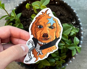 Star Dog Sticker: Durable + Weatherproof