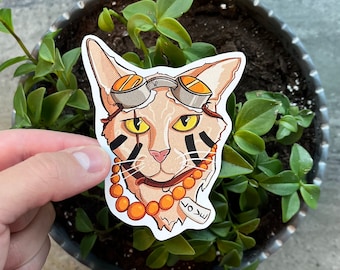 Love Cat Sticker: Durable + Weatherproof