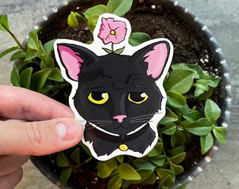 Psychic Cat Sticker: Durable + Weatherproof