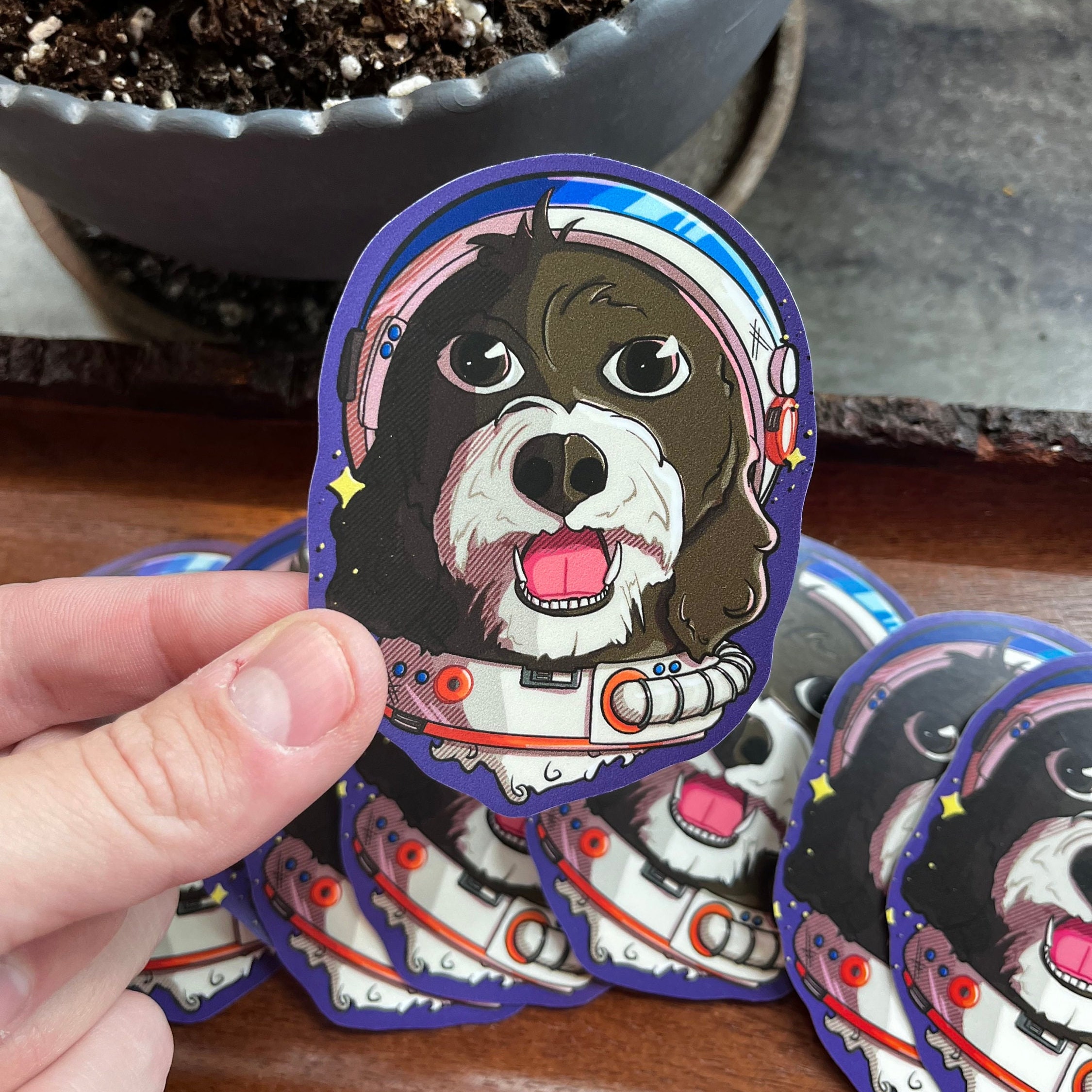 Science Dog Stickers Space Dog Sticker: Durable + Weatherproof - Etsy