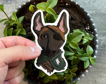 Scout Dog Sticker: Durable + Weatherproof