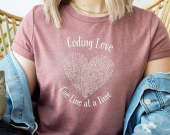 Programmer Shirt – Coding Love One Line at a Time Tee