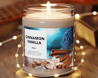 Scented Soy Wax Candle: Apple, Cinnamon, Vanilla, Lavender, Orchid