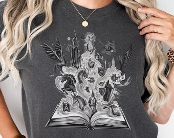 Buchliebhaber T-Shirt - Fantasy Bücher Welt der Imagination Tee
