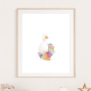 Duck drawing, duck print, duck nursery wall art, duck nursery decor, kid room wall art, DIGITAL DOWNLOAD