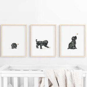 Schwarzer Goldendoodle Print, Hundeposter, Hundeposter, Katzenposter, Hundeposter, Katzen Bild, DIGITAL DOWNLOAD