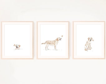 Pet watercolor portrait, custom dog portrait painting, digital painted from photo, bundle dog painting, custom pet portrait print