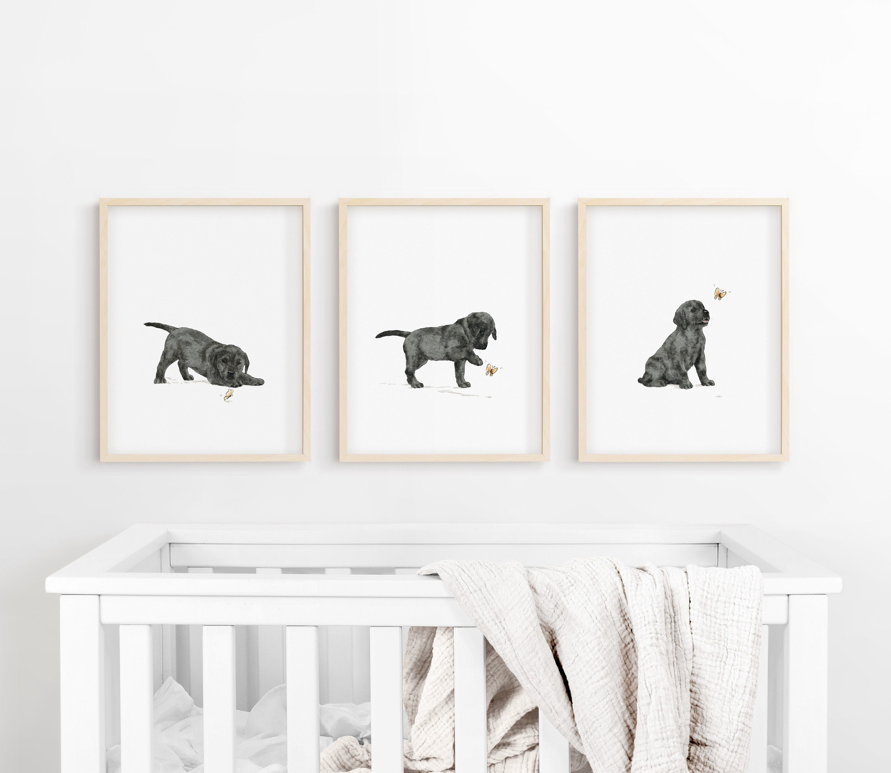 Black Labrador Print, Puppy Nursery Art, Dog Nursery Wall Art, Kid Room ...
