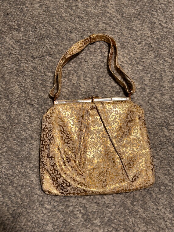 Gorgeous vintage wedding brocade handbag