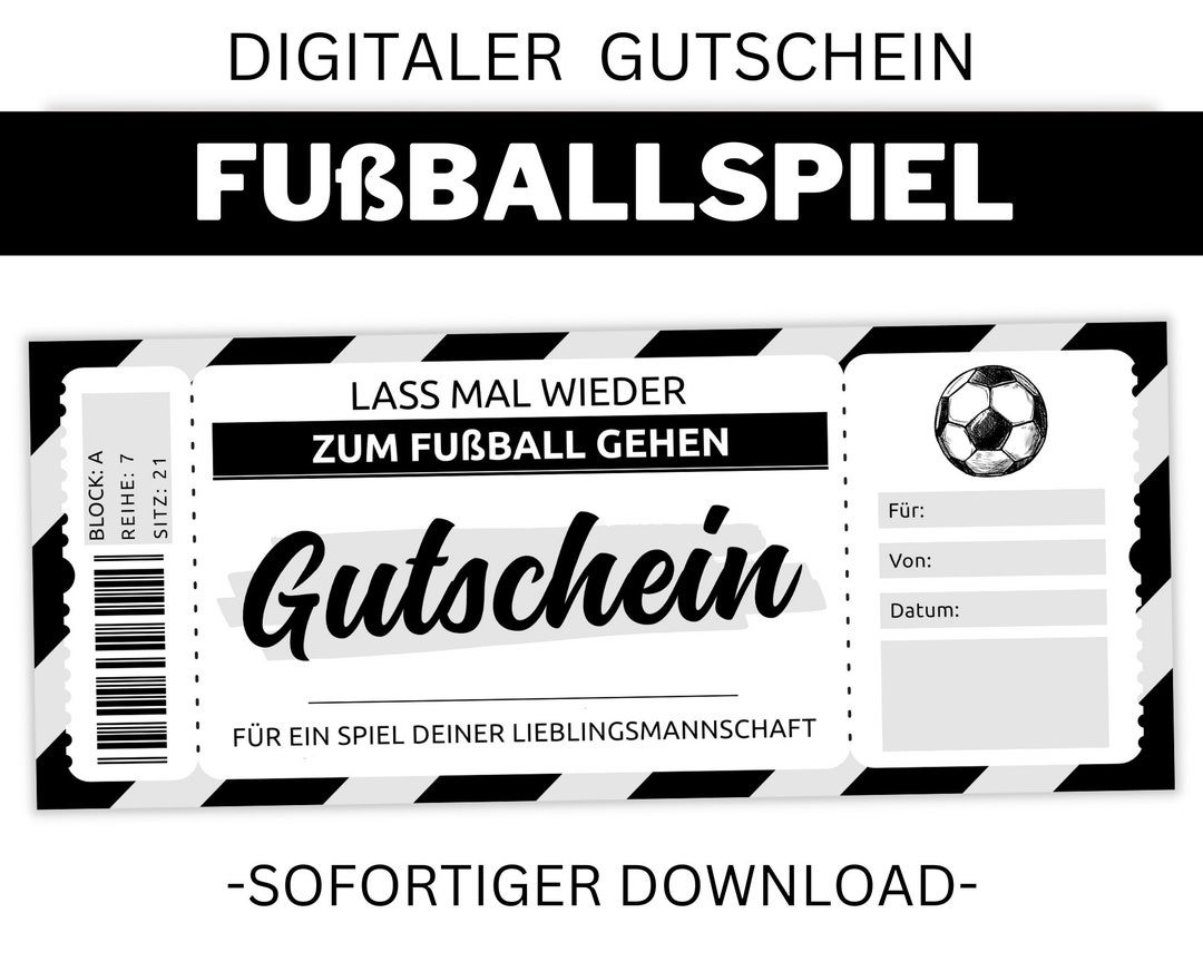 Fußballspiel Gutschein Vorlage editierbar Ausdrucken Gutscheinvorlage