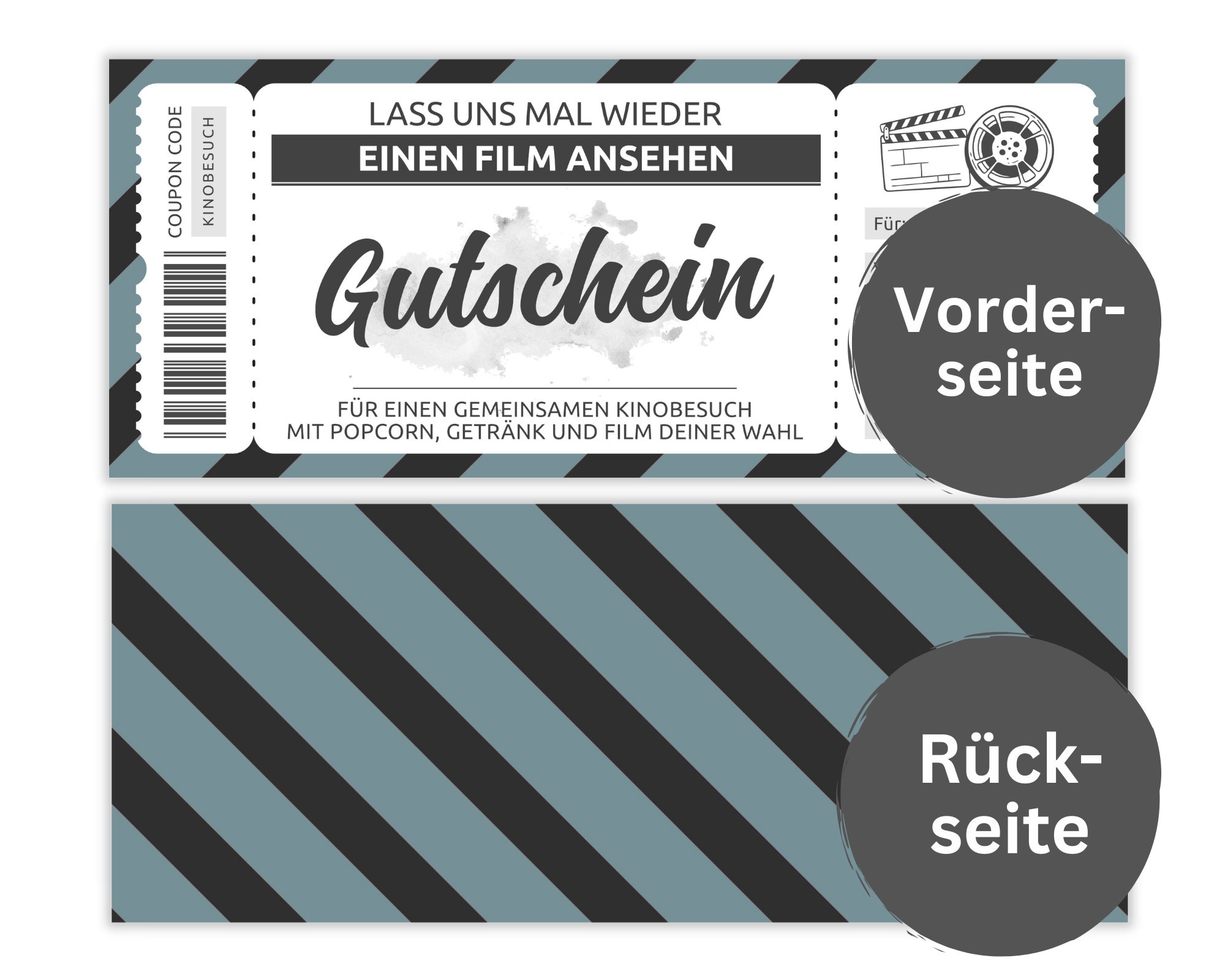 Kino Gutschein Vorlage editierbar Ausdrucken Gutscheinvorlage zum