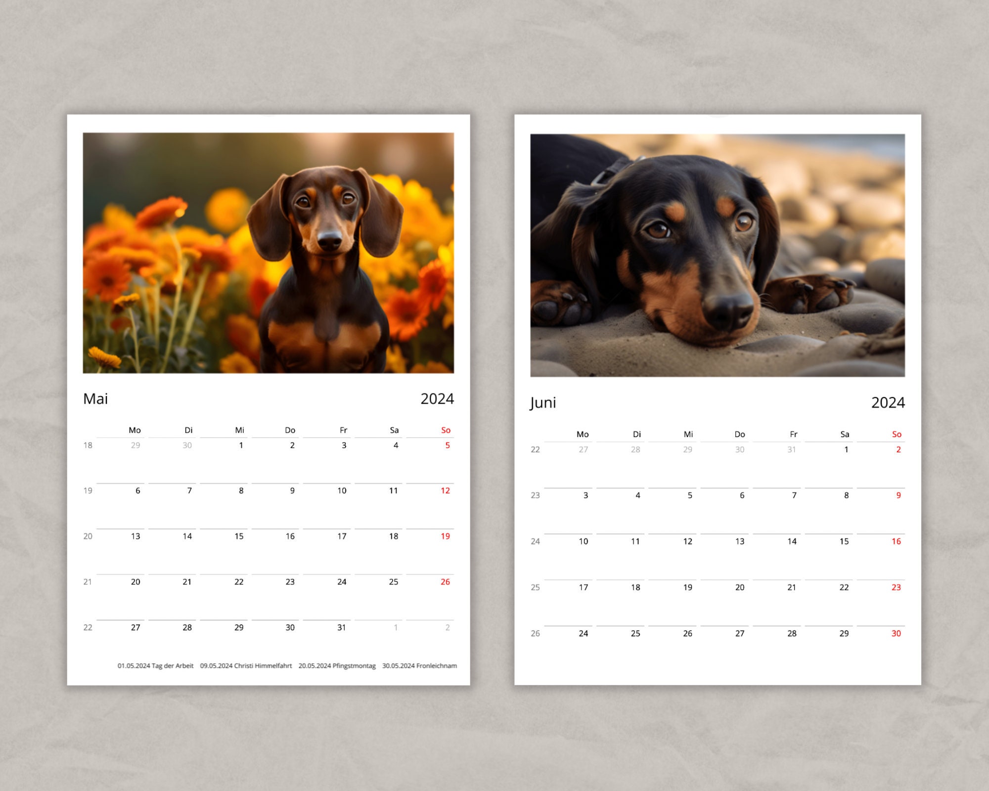 Dachshund Wall Calendar 2024 / A3 or A4 Format Etsy Dachshund Wall Calendar 2024 / A3 or A4 Format Etsy