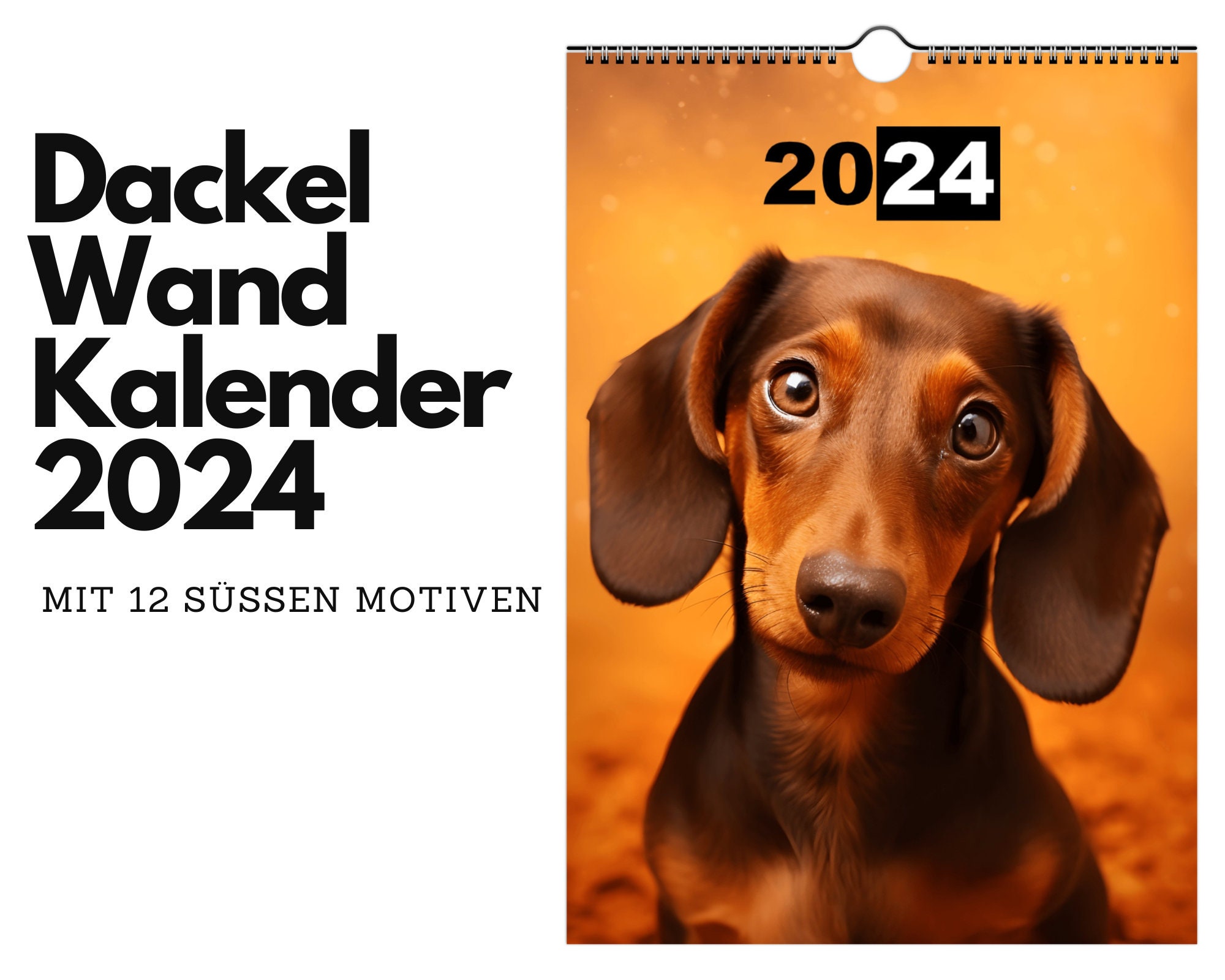 Dachshund Wall Calendar 2024 / A3 or A4 Format - Etsy