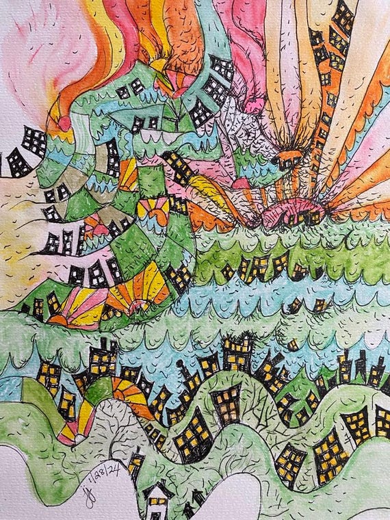 Hand Drawn, Ocean City, is a 9