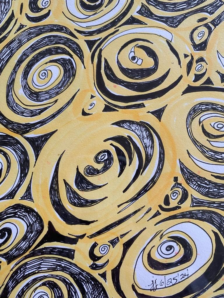 Marker Artist Roses Hand Drawn, Yellow Roses, is an 11