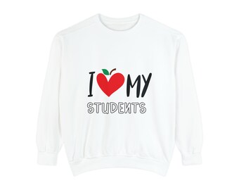 Ich liebe meine Studentin Unisex Garment-Dyed Sweatshirt