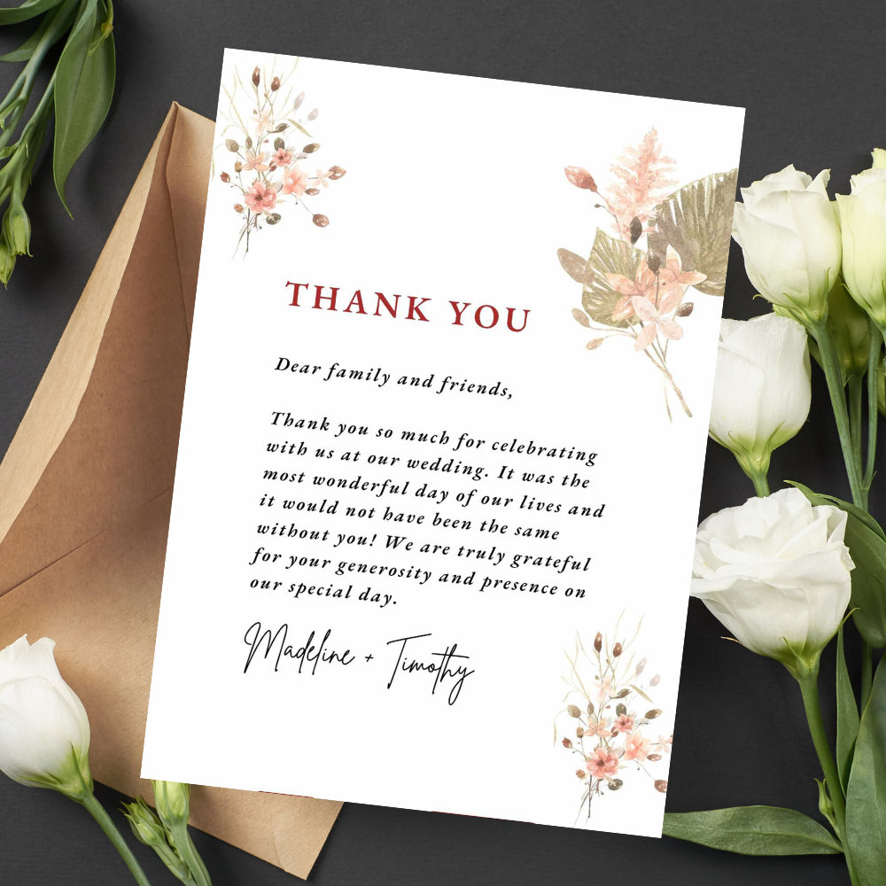 Thank You Card Cute Thank You Cards Diy Thank You Cards Etsy Thank You