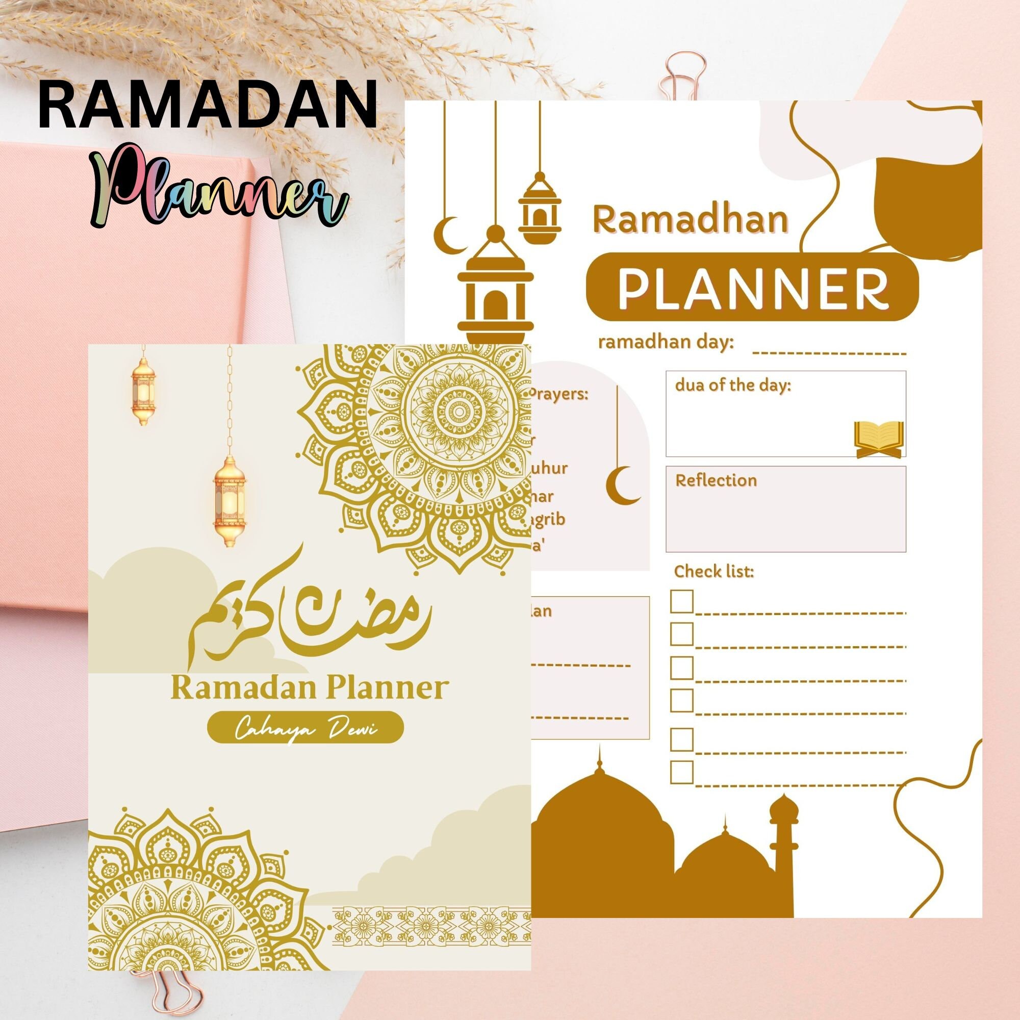 Ramadan Planner Printable PDF Quran Tracking Log Quran Notion Journal ...