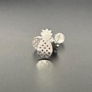 Zilveren ananas - oorstekers - 925 zilver