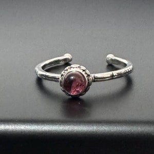 Silver Rubys - adjustable ring 925 Silver