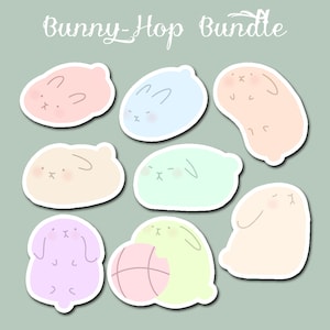 Leuke Koreaanse konijnenstickers
