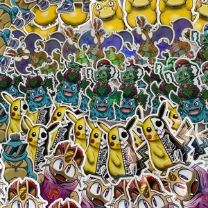 Pacote de 8 adesivos Pokémon x Inkymiller
