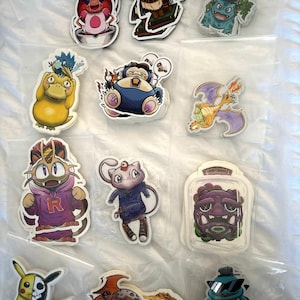 Lot d'autocollants pokémon Inkymiller