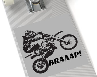 Square Stickers, Indoor\Outdoor decal, moto sticker, motocross stickers, Braaap stickers