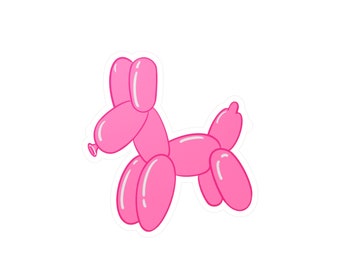 Kiss-Cut Vinyl Decals, balloon animal sticker, cute sticker, cute animal sticker