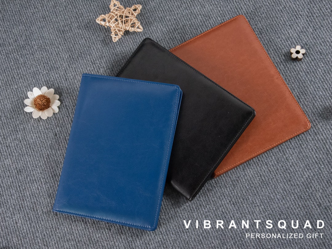 Personalize A5 Leather Padfolio Leather Padfolio With Clip Etsy