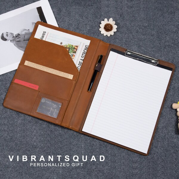 Leather Padfolio Etsy