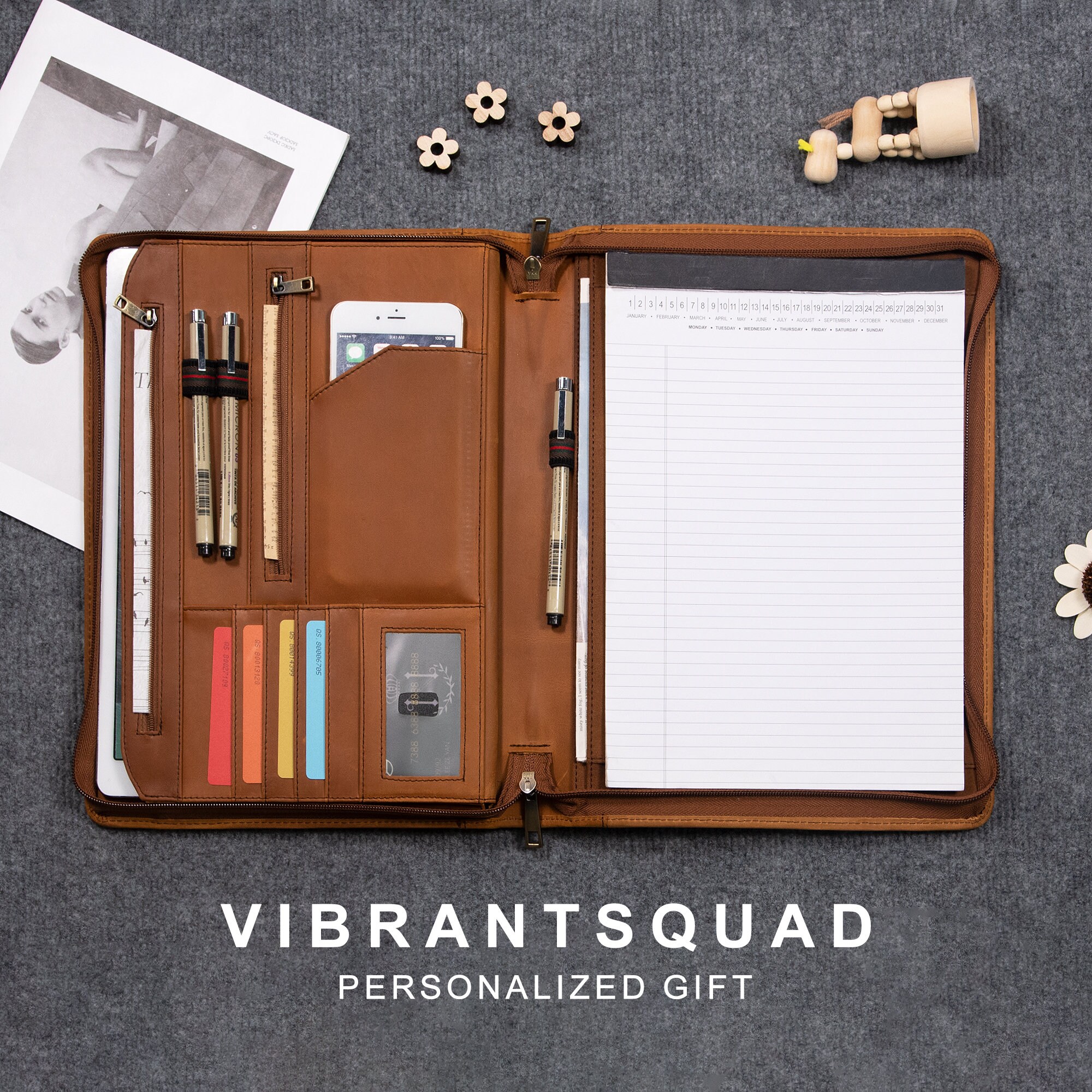 Handmade Leather Portfolio Zippered Leather Portfolio Crazy Etsy